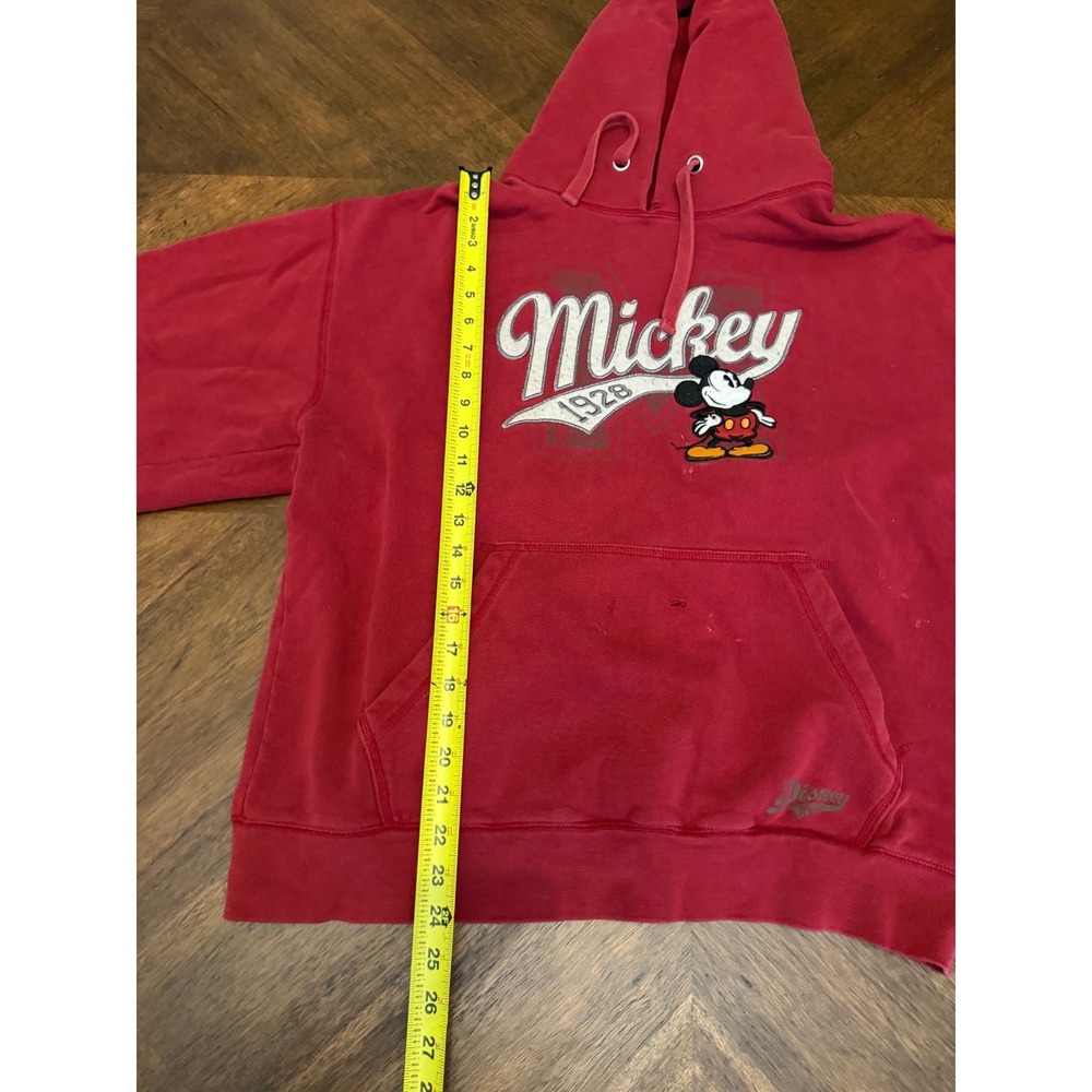 Walt Disney World Mickey Mouse 1928 Red Hoodie Pullover Sweatshirt Mens Large - Picture 6 of 8